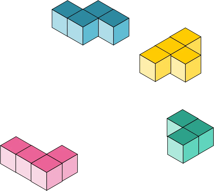 Tetris blocks can be gathered to form a new rectangle shape.